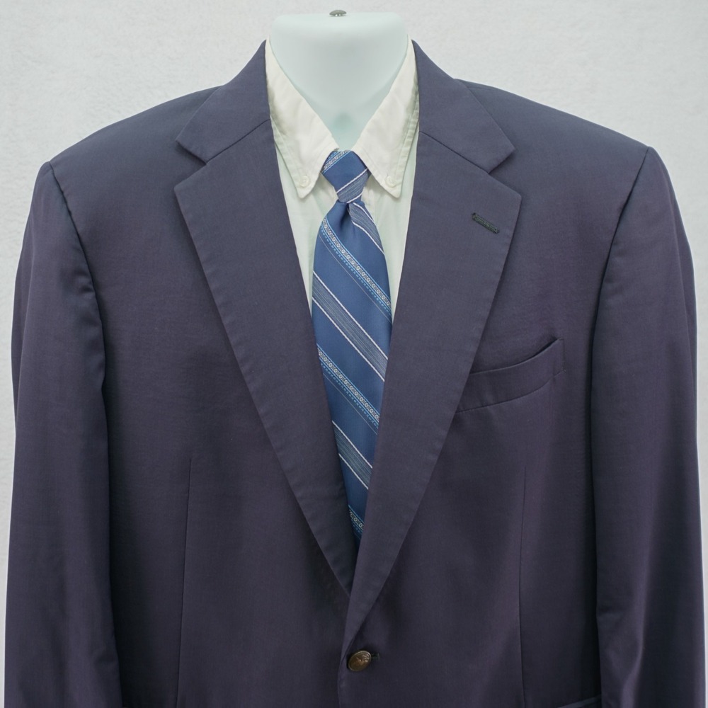 Hart Schaffner Marx Wool Blue 2 Bronze Button‎ Blazer 44L
